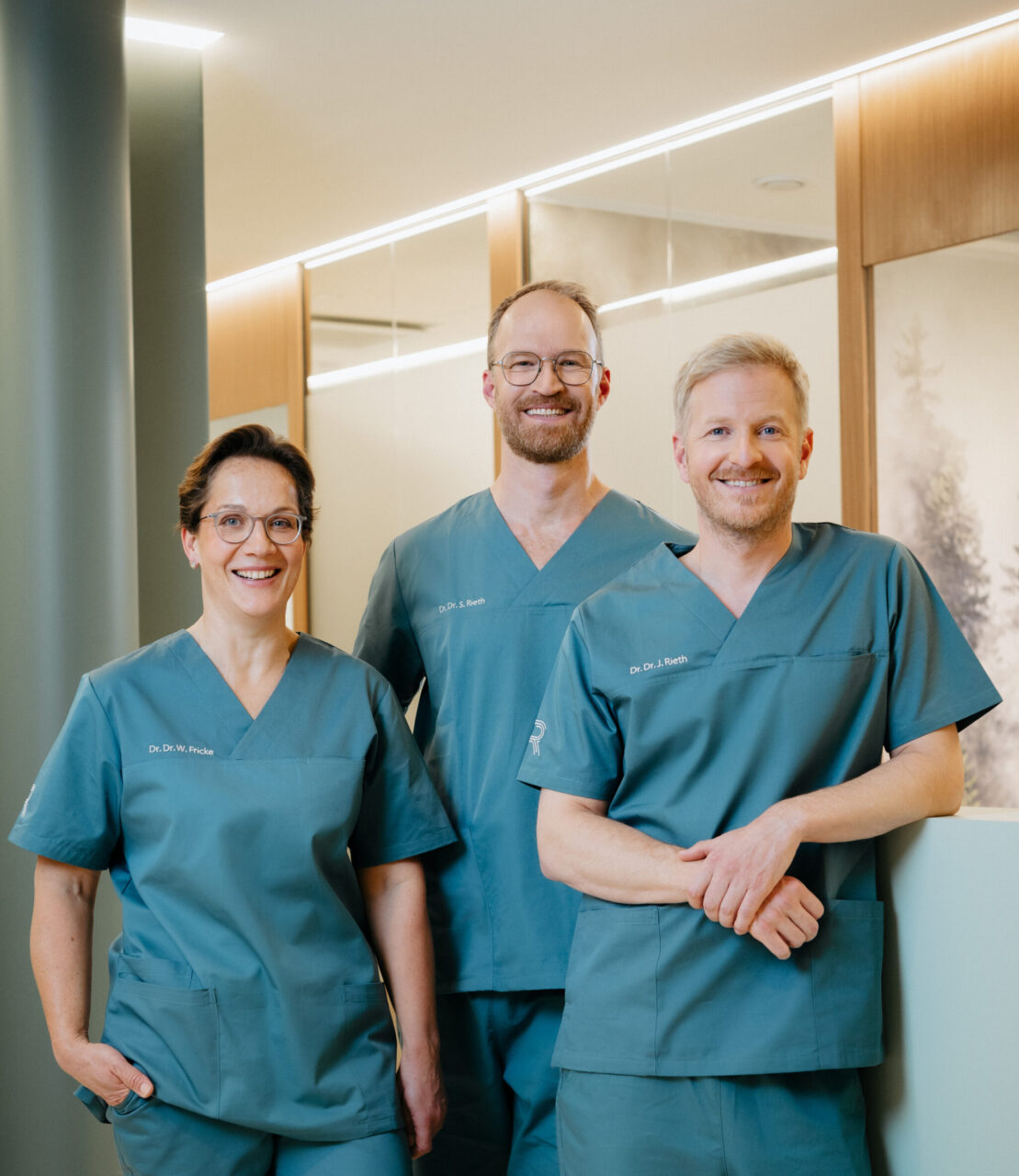 Drei Hautärzte von Praxis Rieth.